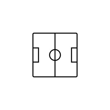 Stadyum düz ikonu. Basit bir futbol sembolü. Logo tasarım elemanı. Tişört baskısı. Çıkartma için vektör.