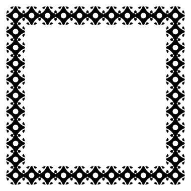 Düz süs çerçevesi. Basit bir stil şirketi poster tasarımı sembolü. Logo tasarım elemanı. Tişört baskısı. Çıkartma için vektör.