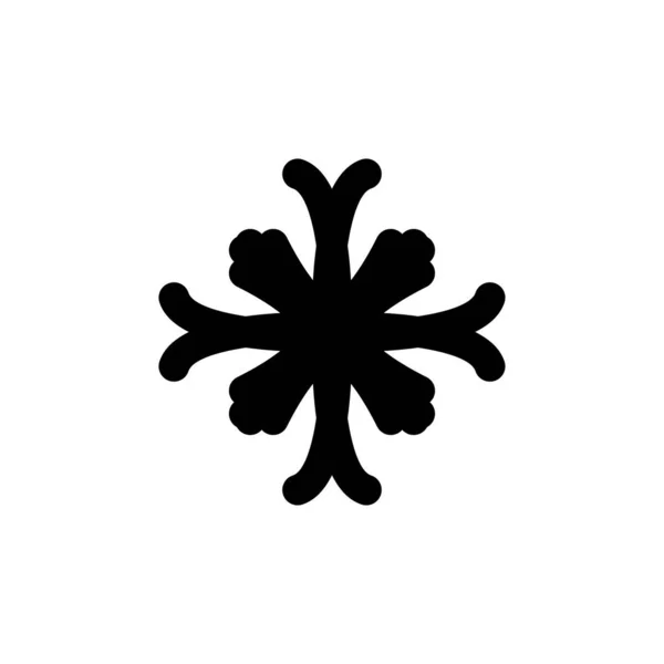 Croix Chrétienne Icône Plate Religion Chrétienne Style Simple Affiche Design — Image vectorielle