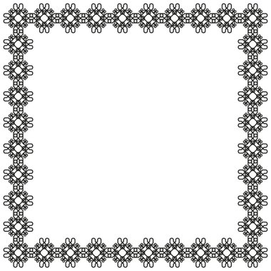 Düz süs çerçevesi. Basit bir stil şirketi poster tasarımı sembolü. Logo tasarım elemanı. Tişört baskısı. Çıkartma için vektör.