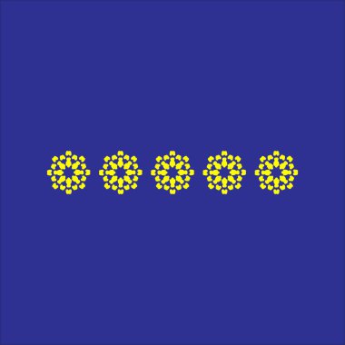 Beş yıldızlı düz ikon. Basit tarz ödüllü poster arkaplan sembolü. 5 yıldız işareti. Logo tasarım elemanı. Tişört baskısı. Çıkartma için vektör.