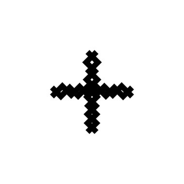Hristiyan haç düz ikonu. Basit bir Hıristiyan stili holida poster sembolü. Logo tasarım elemanı. Tişört baskısı. Çıkartma için vektör.