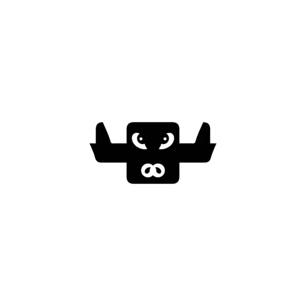 Płaska Ikona Prosty Styl Firmy Mięsnej Plakat Symbol Tła Logo — Wektor stockowy
