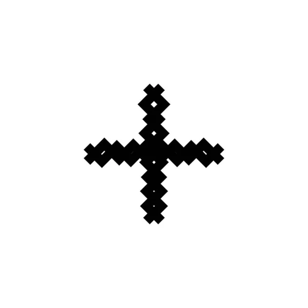 Christian Kreuz Flache Ikone Einfacher Stil Christliche Holida Poster Hintergrundsymbol — Stockvektor