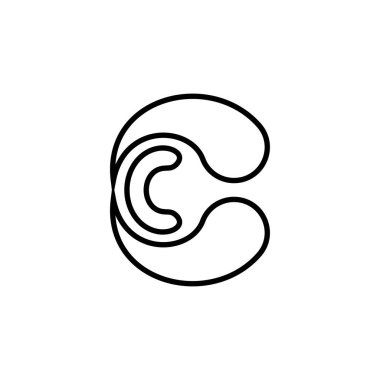 Telif hakkı simgesi. Basit bir Watermar sembolü. Logo tasarım elemanı. Tişört baskısı. Çıkartma için vektör.