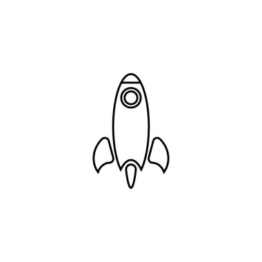 Roket hattı ikonu. Basit tarz hızlı hız poster arkaplanı sembolü. Logo tasarım elemanı. Tişört baskısı. Çıkartma için vektör.