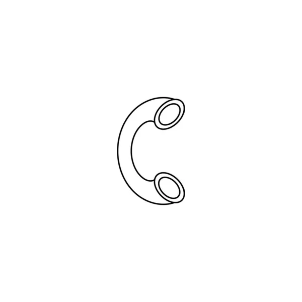 Значок Телефонной Линии Символ Фона Устройства Стиле Техно Элемент Дизайна — стоковый вектор