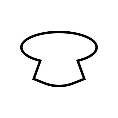 Sihirli şapka çizgisi ikonu. Basit tarz sihirli olay poster arkaplanı sembolü. Logo tasarım elemanı. Tişört baskısı. Çıkartma için vektör.