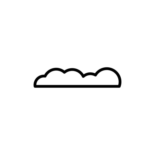 Ikona Chmury Prosty Styl Plakat Pogodowy Symbol Tła Element Projektu — Wektor stockowy