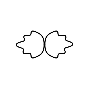 Kanat çizgisi simgesi. Basit bir bağış afişi arkaplan sembolü. Logo tasarım elemanı. Tişört baskısı. Çıkartma için vektör.