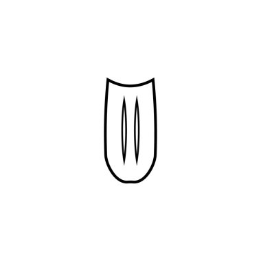 Dil çizgisi simgesi. Basit stil insan anatomisi bilim posterinin arka plan sembolü. Logo tasarım elemanı. Tişört baskısı. Çıkartma için vektör.