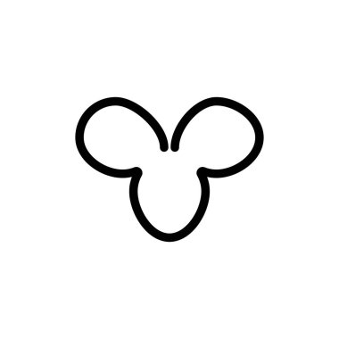 Tavşan çizgisi simgesi. Basit Paskalya bayramı poster arkaplan sembolü. Logo tasarım elemanı. Tişört baskısı. Çıkartma için vektör.