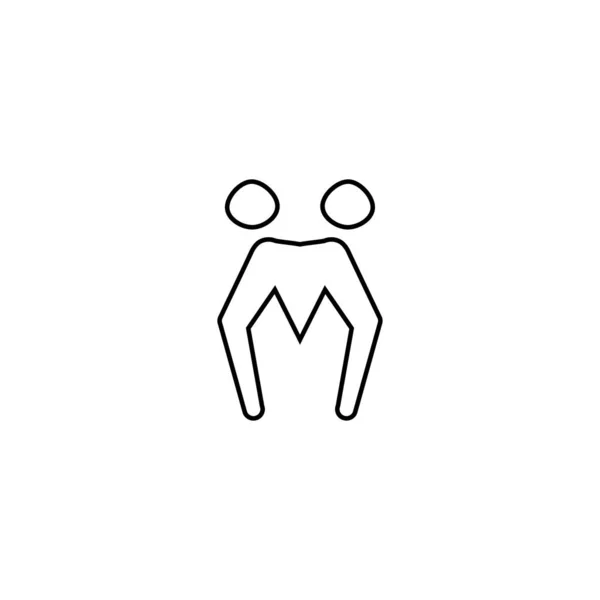 結合された双子の線のアイコン シンプルなスタイルのシームレス双子の日のポスターの背景記号 ロゴデザイン要素 Tシャツ印刷 ステッカー用ベクター — ストックベクタ