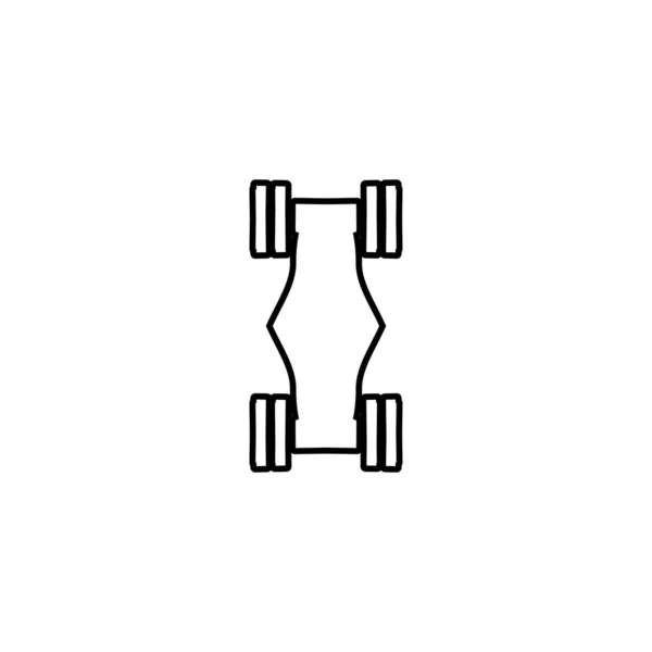 スケートボードのラインアイコン シンプルなスタイルのスケートボードのレーダーのポスターの背景記号 ロゴデザイン要素 Tシャツ印刷 ステッカー用ベクター — ストックベクタ