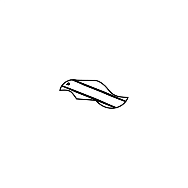 Icône Skunk Line Style Simple Animal Sauvage Affiche Arrière Plan — Image vectorielle