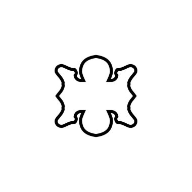 Rorchach mürekkebi yassı simgesi. Basit bir psikoloji testi poster arkaplan sembolü. Logo tasarım elemanı. Tişört baskısı. Çıkartma için vektör.