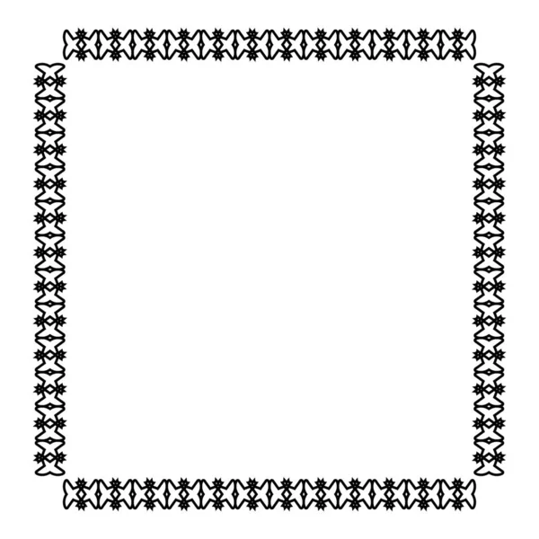 Süs çerçeve çizgisi simgesi. Basit tarz süs arkaplan sembolü. Logo tasarım elemanı. Tişört baskısı. Çıkartma için vektör.
