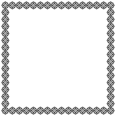 Süs çerçeve çizgisi simgesi. Basit tarz süs arkaplan sembolü. Logo tasarım elemanı. Tişört baskısı. Çıkartma için vektör.