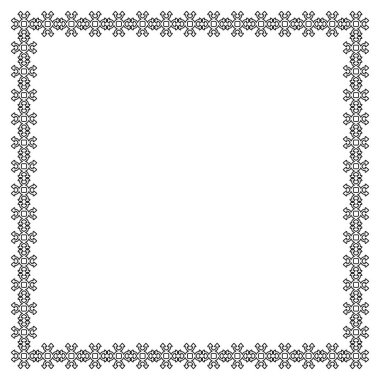 Süs çerçeve çizgisi simgesi. Basit tarz süs arkaplan sembolü. Logo tasarım elemanı. Tişört baskısı. Çıkartma için vektör.