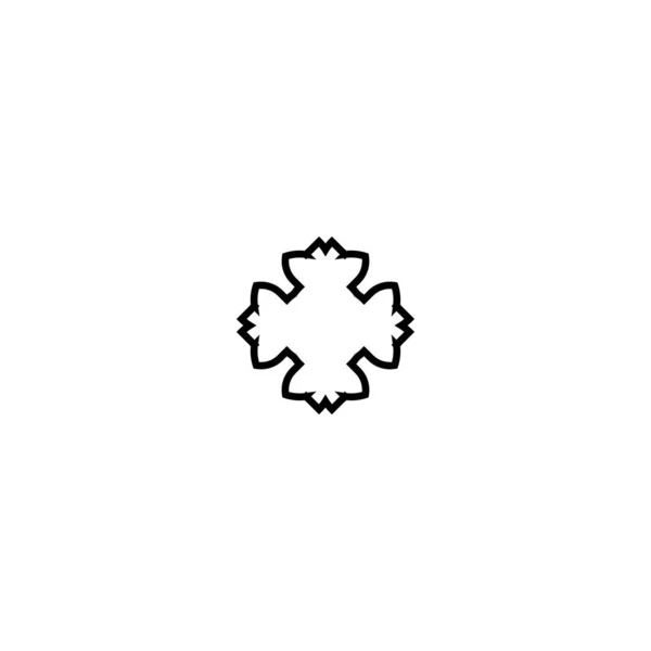 キリスト教の十字線のアイコン シンプルなスタイルのキリスト教の宗教ポスターの背景記号 ロゴデザイン要素 Tシャツ印刷 ステッカー用ベクター — ストックベクタ