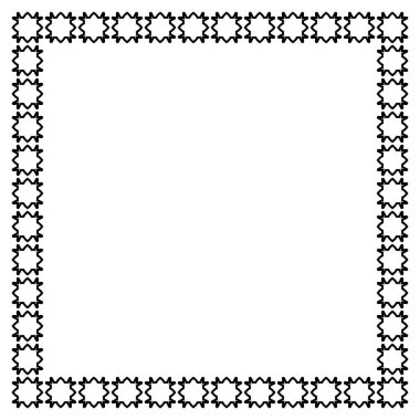 Süs çerçeve çizgisi simgesi. Basit tarz süs arkaplan sembolü. Logo tasarım elemanı. Tişört baskısı. Çıkartma için vektör.