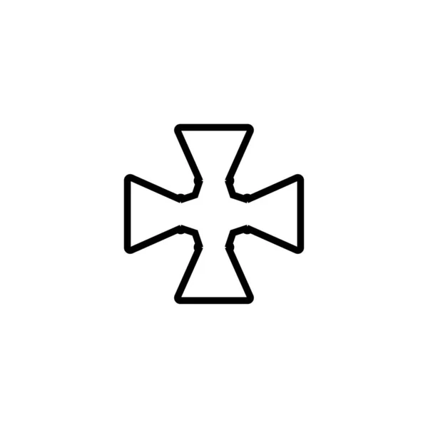 Christliche Kreuzwegsymbole Einfacher Stil Christliche Religion Poster Hintergrundsymbol Logo Gestaltungselement — Stockvektor