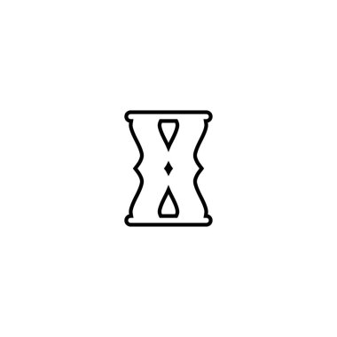 Kum saati çizgi simgesi. Basit tarz büyük satış poster arkaplanı sembolü. Logo tasarım elemanı. Tişört baskısı. Çıkartma için vektör.