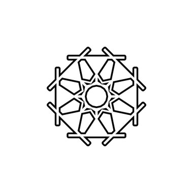 Yıldız çizgisi simgesi. Basit tarz ödüllü poster arkaplan sembolü. Logo tasarım elemanı. Tişört baskısı. Çıkartma için vektör.