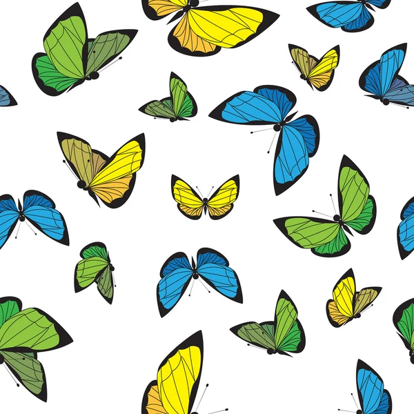 Бабочка, узор, искусство, лето, текстура — стоковый вектор