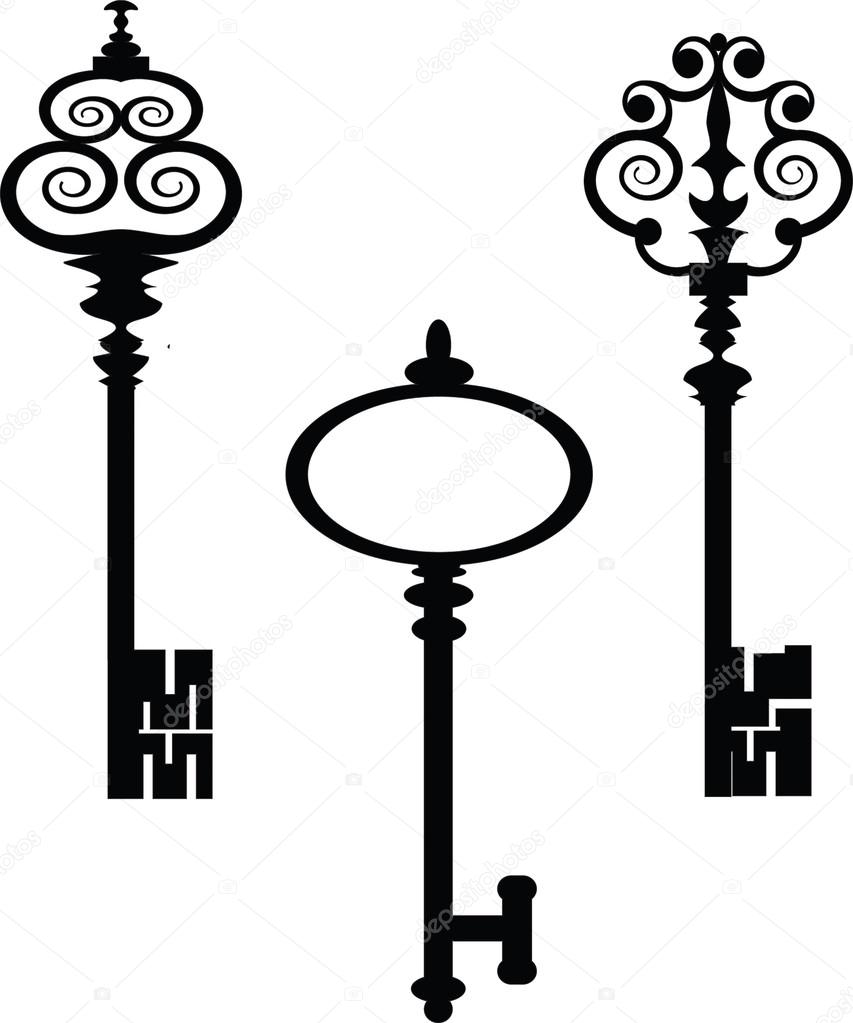 Download Key, silhouette, lock, old, antique, black — Stock Vector © Ivaletta #72947149