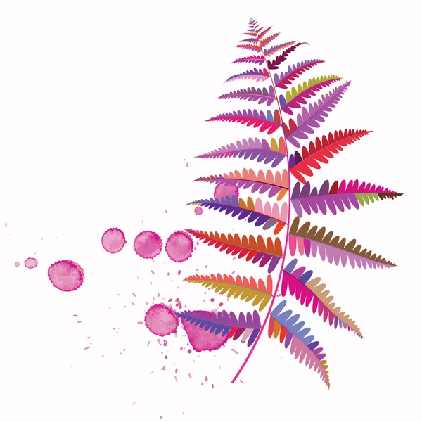 Renkli fern. Suluboya