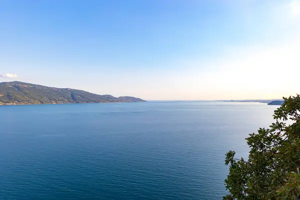 Vista Del Lago Garda Desde Carretera Gardesana Cerca Gargnano — Foto de Stock