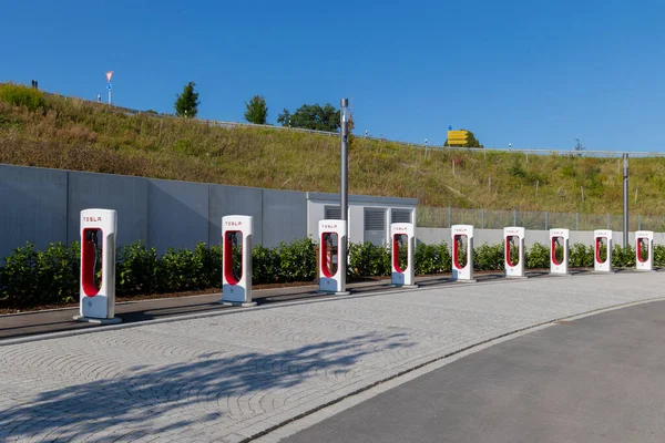 Zusmarshausen Germany 2021 Charging Columns Newly Opened Sortimo Charging Park — Stock Photo, Image