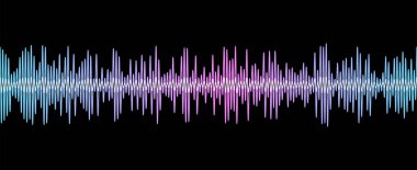 Kusursuz vektör ses dalgası eşitleyici deseni. Renkli müzik frekansı arkaplanı.
