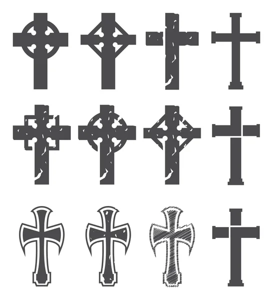 Set of crosses — Stock Vector