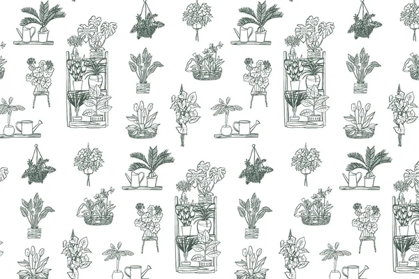 Modèle de plantes maison — Image vectorielle