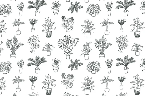 Inicio plantas patrón — Vector de stock