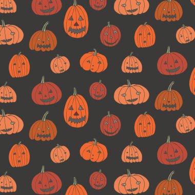 Cadılar Bayramı balkabağı deseni