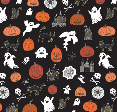 Cadılar Bayramı vektör desen