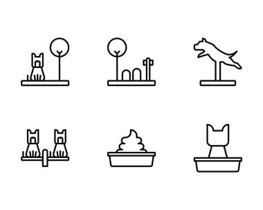 İnsanların çömleğinde vektör çizgisi simgeleri