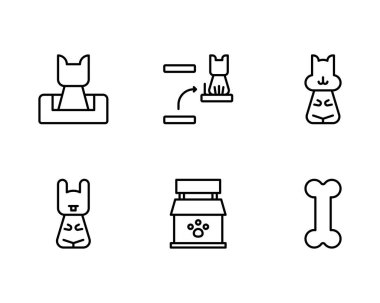 vektör siyah dış çizgi simgelerinin kümesi