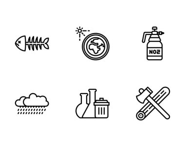 Su bırakma hattı simgesi ayarlandı. İnce çizgili vuruş, siyah boya, gaz ve tasarımınız için diğer elementler