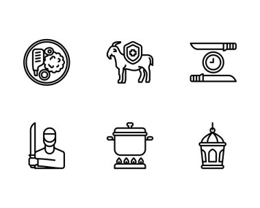 Gıda simgeleri, vektör illüstrasyonu