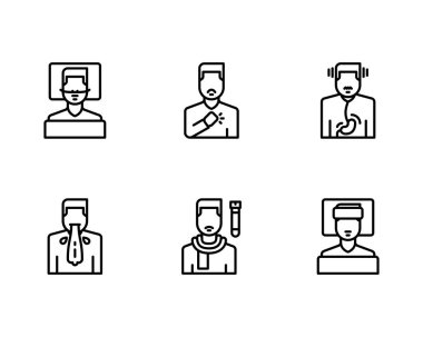 Sakallı adam ve kadın Avatar karakter çizimi tasarımı