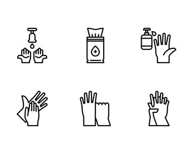 El çizimi simgeleri, vektör illüstrasyonu