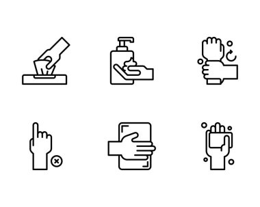 Bir düğme seti tutan el