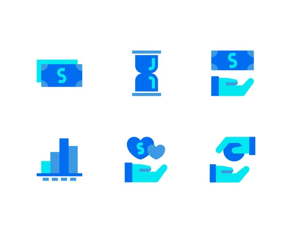 Geld Icons Design Bankfinanzierung Corporate Business Company Und Marketing Thema — Stockvektor