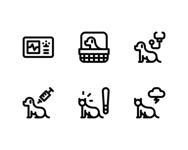 Hayvan Kurtarma simgeleri kümesi, vektör 