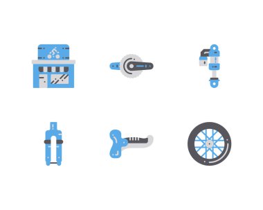 Motosiklet Dükkanı simgeleri kümesi, vektör 