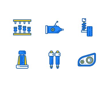 Araba Endüstrisi simgeleri kümesi, vektör 